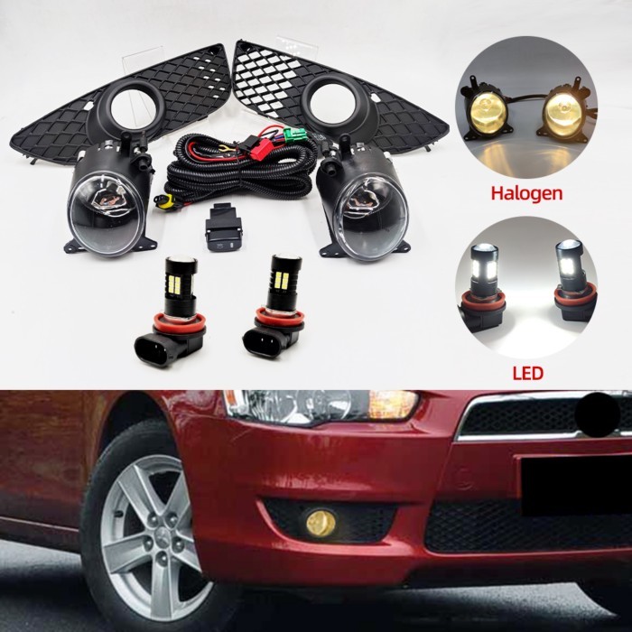1 Set FogLights For Mitsubishi Lancer Lancer-ex 2008 2009 2010 2011 2012 2013 Led Fog Light Front b