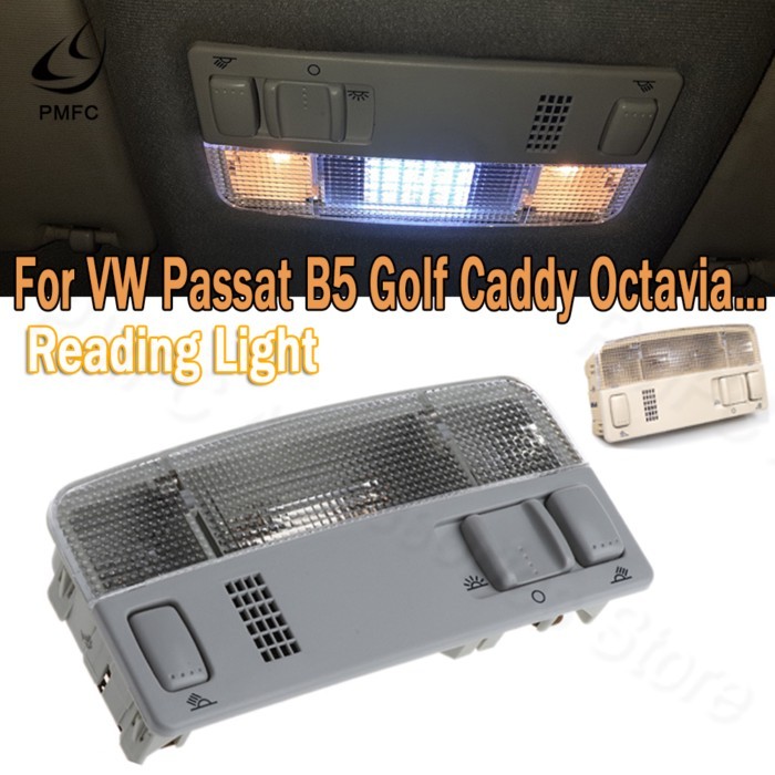 PMFC Car Reading Interior Light For VW Passat B5 Golf 4 Bora Polo Caddy Touran Octavia Fabia 4300K