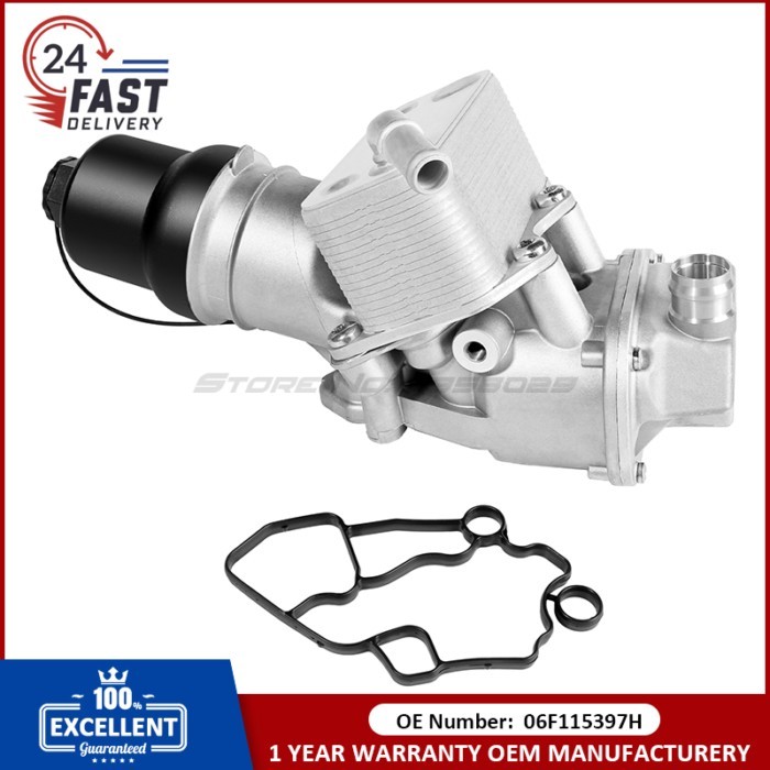 Aluminum Oil Filter Housing Engine Oil Cooler Filter 06F115397H for Audi VW SEAT SKODA  A1 A3 8P S3