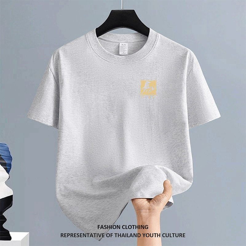 1314 เสื้อยืดผู้ชาย OVERSIZE สตรีทแฟชั่น ลายการ์ตูน คอกลม COOL Christmas CASUAL FASHION สีดําแขนสั้น สีขาว-ดำ NEW YEAR - รูปที่ 3