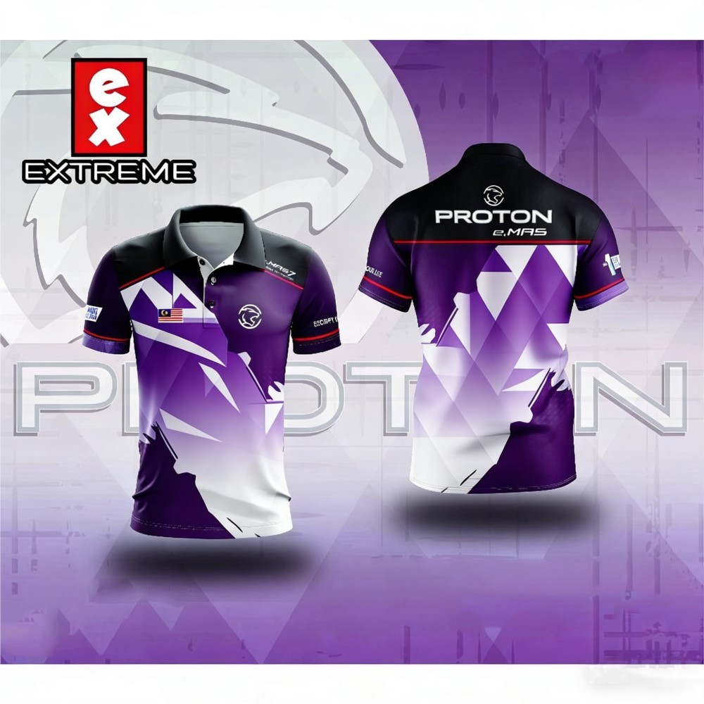 2026 Proton electric vehicle design เสื้อยืดคอปกระเหิด POLO T-shirt