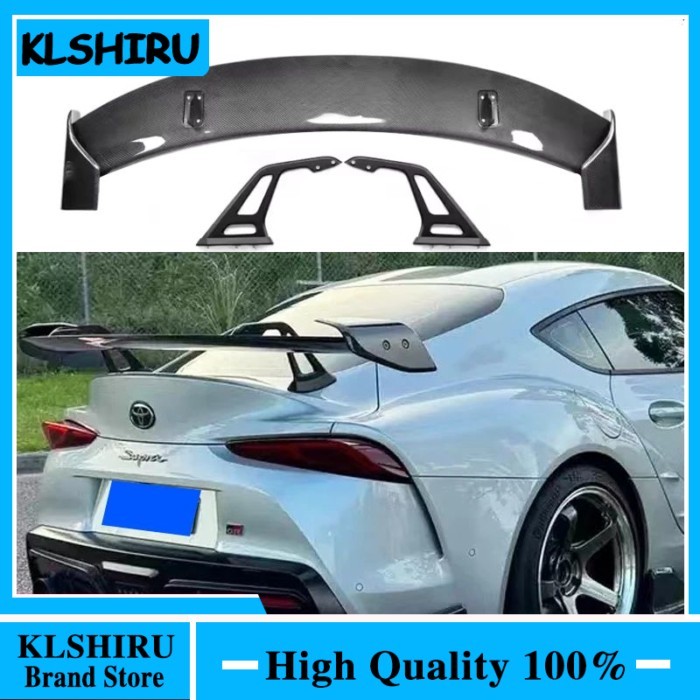 For Toyota Supra A90 A91 2019-2022 High Quality Carbon Fiber Rear Gloss Black Spoiler Wing Trunk Li
