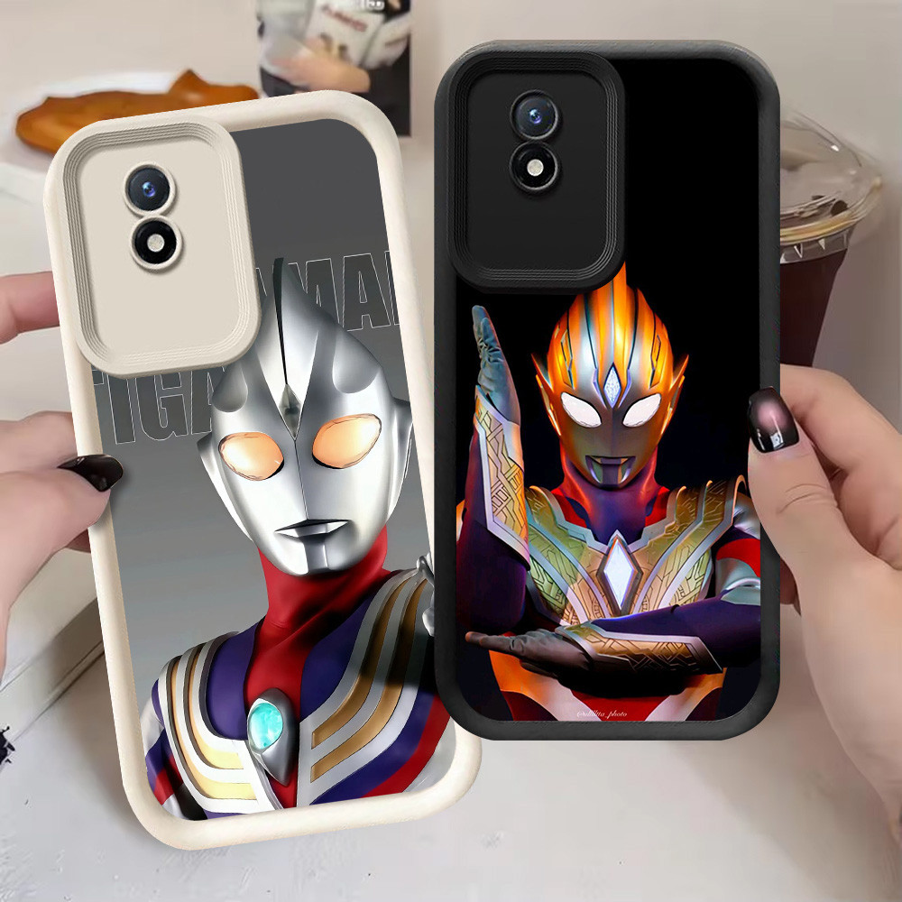 G-57 Ultraman Casing สําหรับ VIVO V30 Y02 Y02a V30E Y02t Pro 5G สีดําและสีขาว
