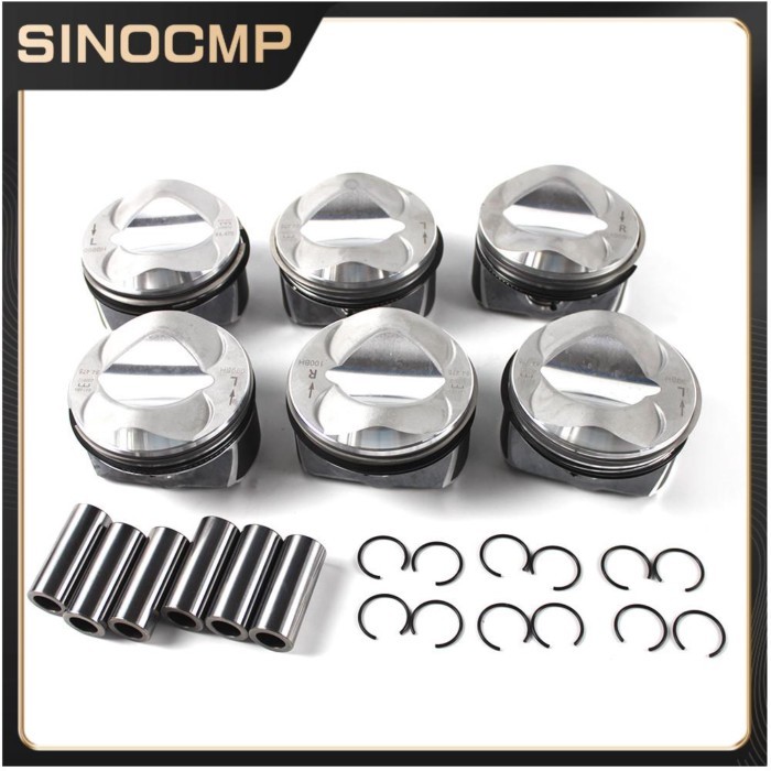 Pistons & Rings Set Φ84.5mm STD MAHLE  06E107065CF For Audi A6 A7 A8 2.8 FSI V6 BDX CCDA CCEA Engin