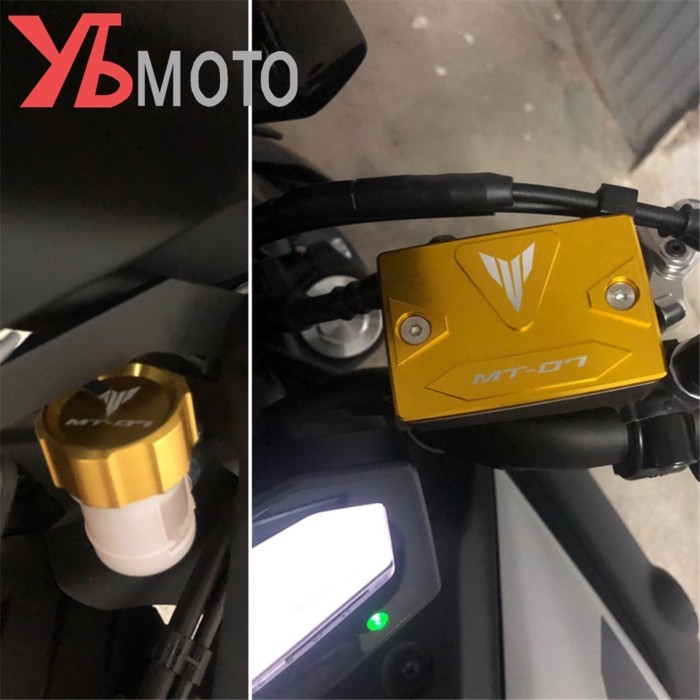 For Yamaha MT 07 MT07 FZ07 2014-2020 2021 2022 Parts Motorcycle Front Rear Brake Fluid Reservoir Ma