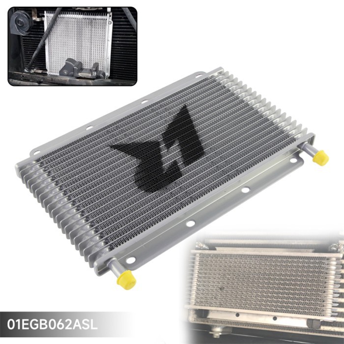Oil Cooler Universal 19 Row Transmission 11"x5.8"x0.75" (280x148x19mm) inlet/outlet 9.6mm 3/8" Barb