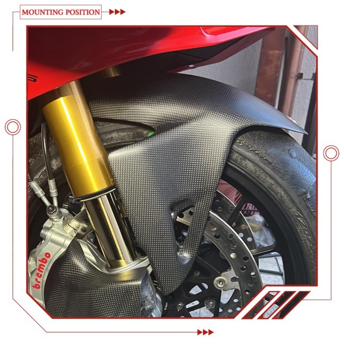 For DUCATI Panigale Streetfighter V4/V4S/SP Carbon Fiber Front Fender Rear Fender Chain Guard Motor