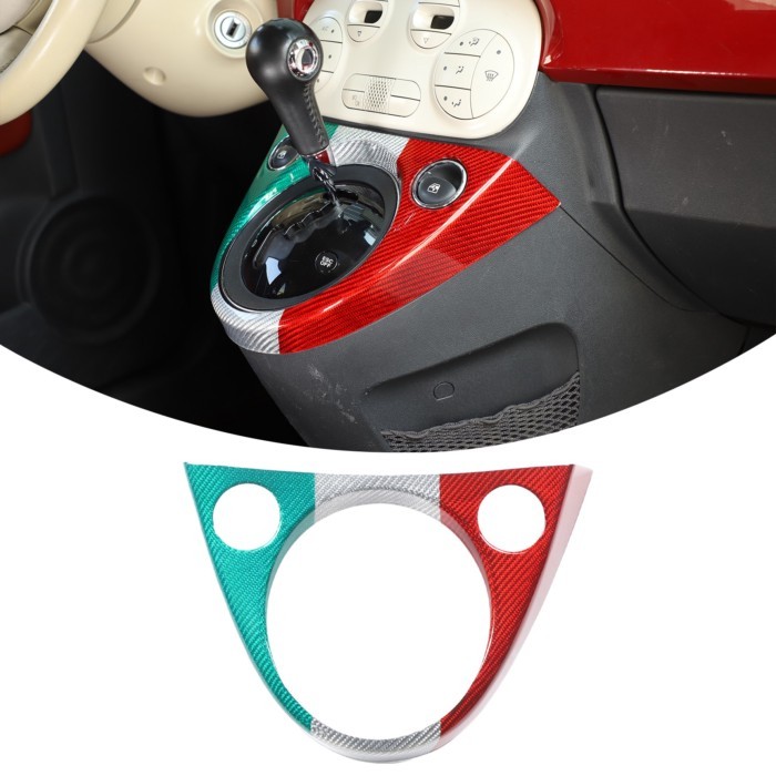 Carbon Fiber Gear Shift Cover Trim For Abarth 595 695 2016 2017 2018 2019 2020 2021 2022 2023 For F
