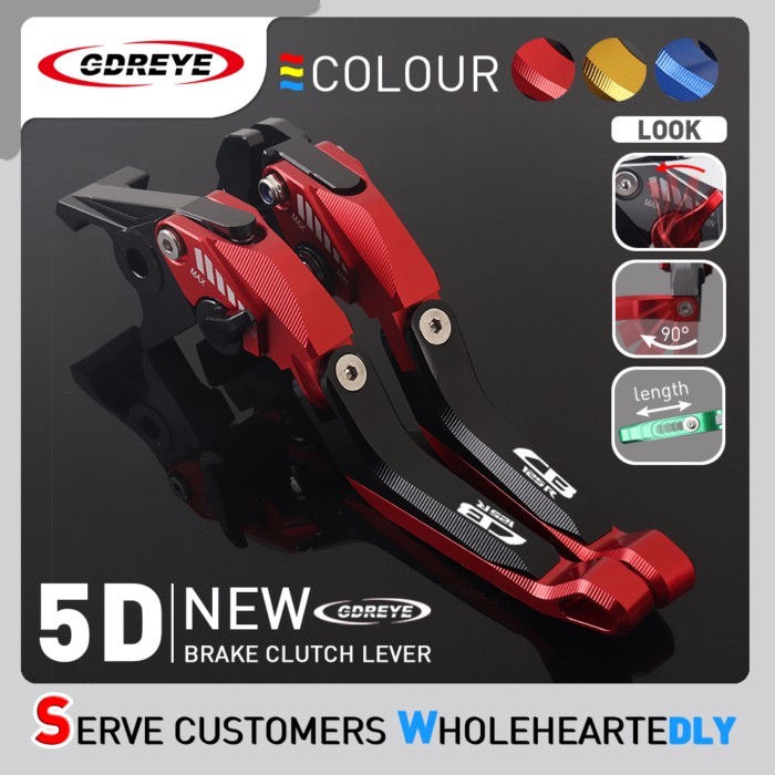 CNC 5D Clutch Brake Lever For Honda CB125R 2018-2024 Aluminum Adjustable 5D Clutch Brake Lever CB 1