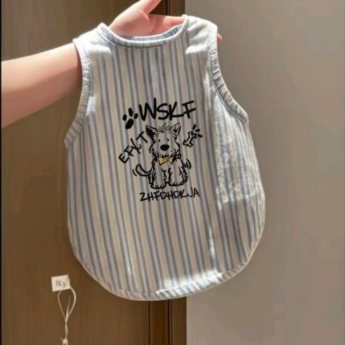 [ขายร้อน] เสื้อกั๊กบางแมวป้องกันขุยระบายอากาศเสื้อผ้าสัตว์เลี้ยงน่ารัก