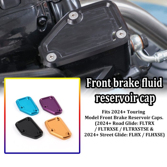 NEW Fits 2024+ Touring Model Front Brake Reservoir Caps. (2024+ Road Glide: FLTRX / FLTRXSE / FLTRX