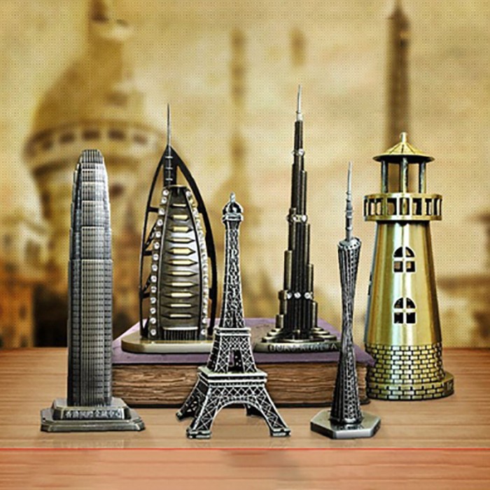 World Famous Architecture Miniature Model, Pyramid, Sailing, Hotel, Home, Interior Decoration, Craf