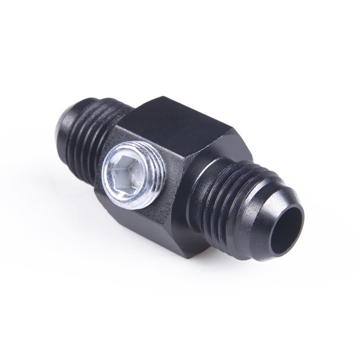 Aluminum Straight AN6 AN8 AN10 with 1/8" NPT Gauge Port Male to Male Adapter Flared Union AN Fittin