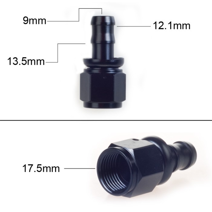 Aluminium 8AN AN8 8-AN STRAIGHT / 90 Degree SWIVEL OIL/FUEL/GAS LINE HOSE END PUSH-ON MALE FITTING