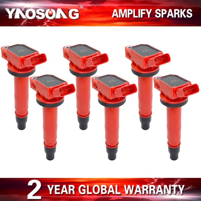 6pcs Ignition Coil 90919-02248 90919-02247 90919-T2005, 90919-T2008 UF495 for Toyota 4Runner FJ Cru
