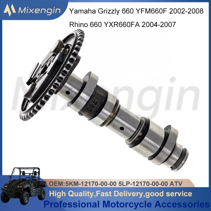 Motorcycle Camshaft Assembly For Yamaha Grizzly 660 YFM660F 2002-2008 Rhino 660 YXR660FA 2004-2007