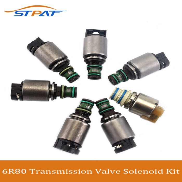 STPAT 6R60 6R80 Transmission Valve Solenoid Kit For Ford Explorer Expedition Ranger F150 Mustang Te