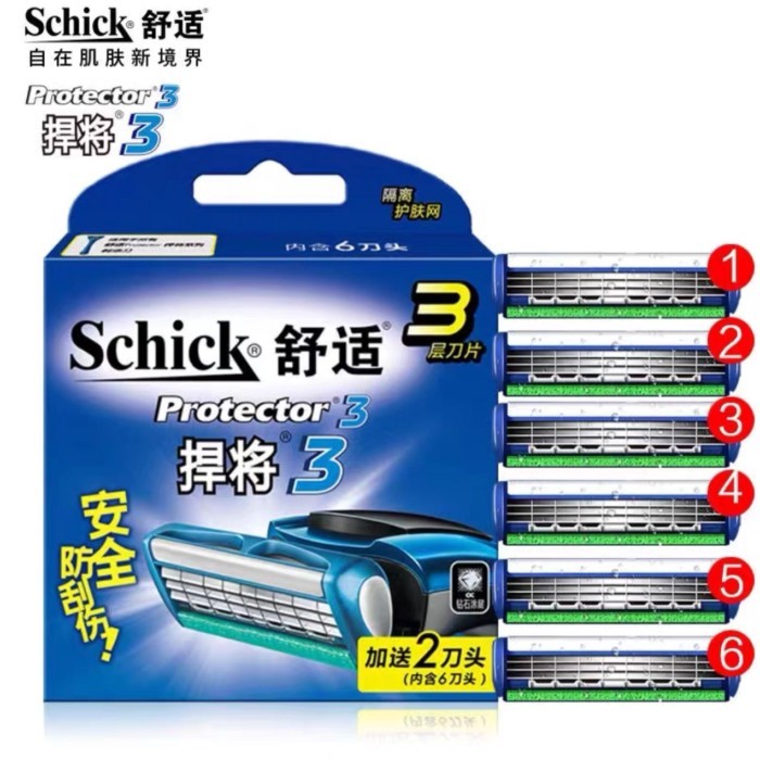 Schick/comfort Razor Mens 3-blade Warrior 3 Manual Razor Guard Razor Manual Razor