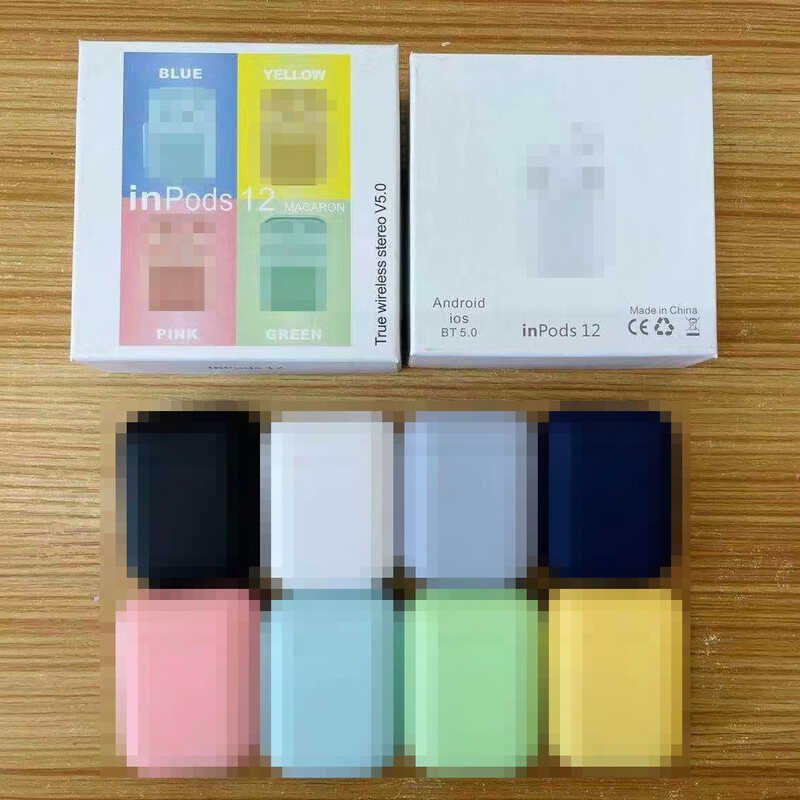 Huaqiang North i12 ชุดหูฟังบลูทูธ inpods12 Macaron ชุดหูฟังไร้สาย i13 Frosted เหมาะสําหรับ Apple And