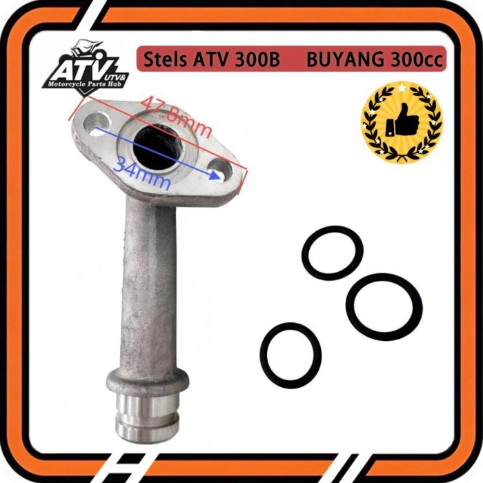 Original 2.1.01.0220 LU019262 Water Pump Joint With O-ring For Stels 300B Buyang 300 Stels 300CC D3