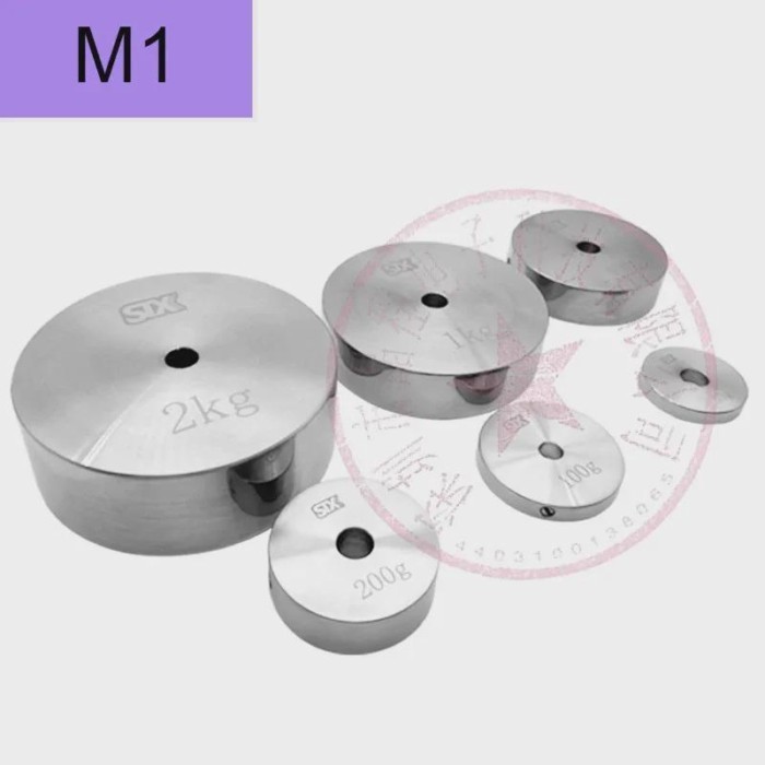 M1 Standard Weight Block 1kg2kg3kg500g100g Stainless Steel Perforated Weight Circular Calibration M