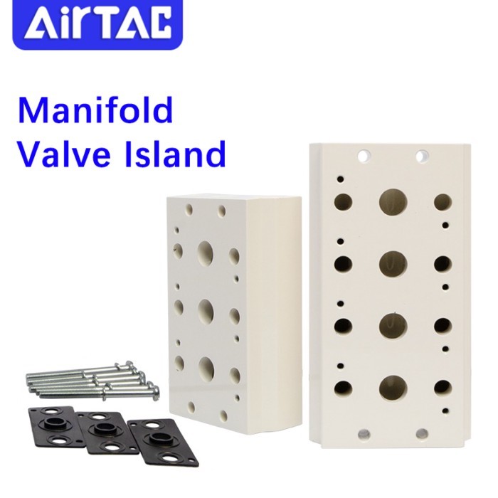 AirTAC Manifold Original Bus Plate 4V210 Valve Island 200M-2F-3F-4F---20F Bus Base 100M 300M 400M
