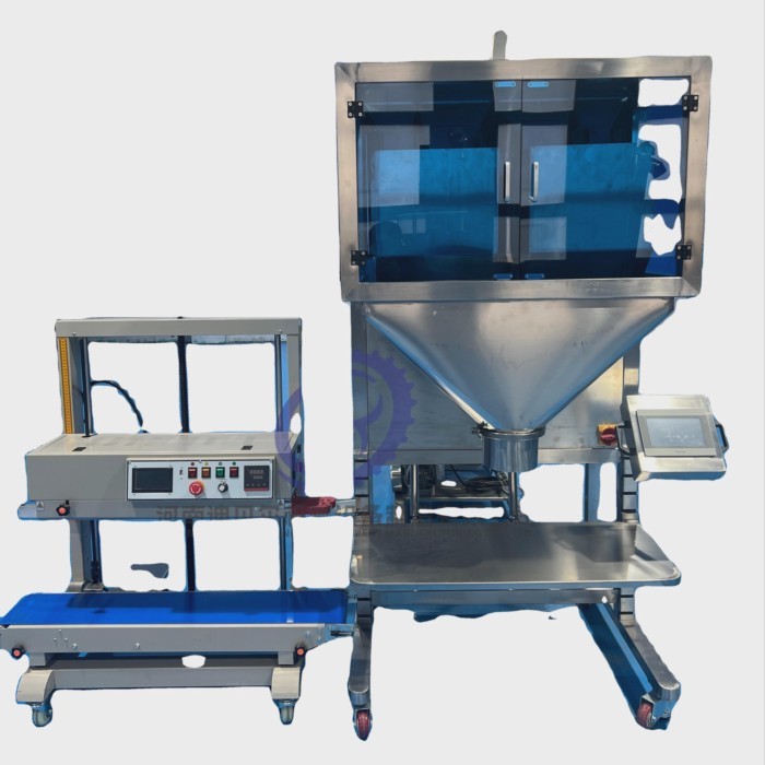 Semi Automatic Weighing Bagging Filling Machine 1kg 2kg 3kg 5kg Rice Packing Machine with Heat seal