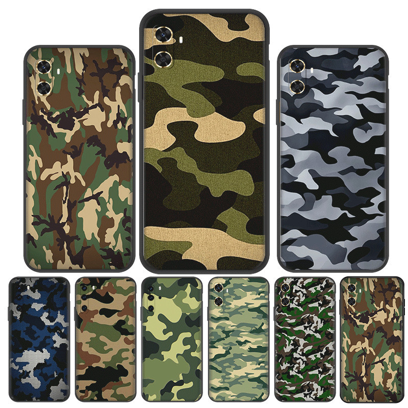 Huawei P10 P20 P30 Lite Pro Y5P Y6P Y7A Y8P TPU Spot goods เคสนิ่มสีดําเคสโทรศัพท์ลายพราง (9-O)