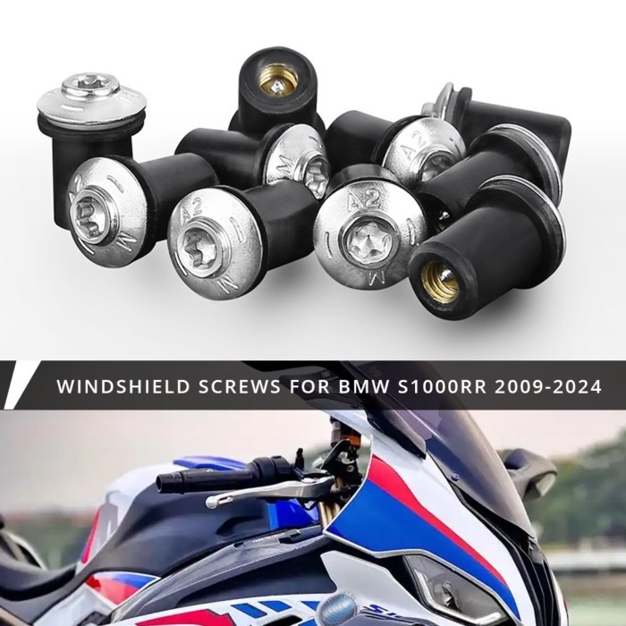 Motorcycle A2 Stainless Steel Windscreen Windshield Bolt Screws for BMW S1000RR 2009-2023 2011 2014