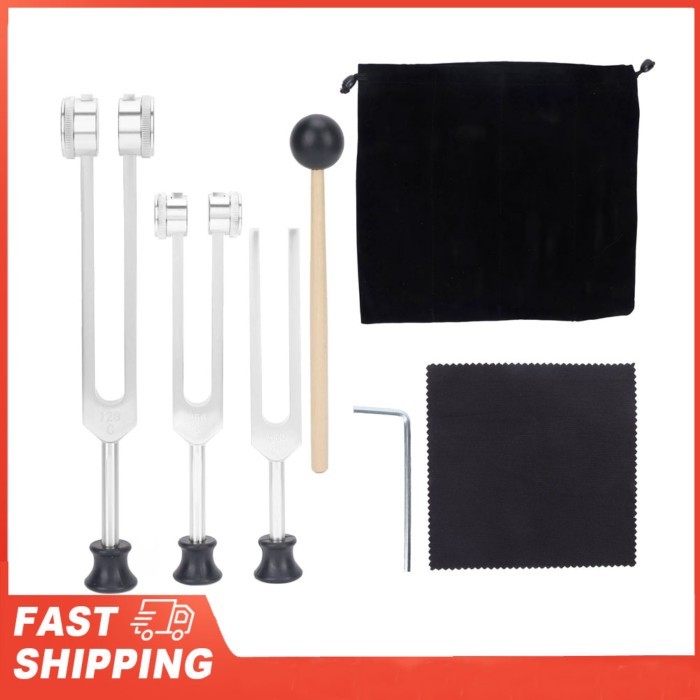 Alloy Tuning Fork Set 128 256 512Hz Portable Tuning Fork Healing Instrument for Home Clinical