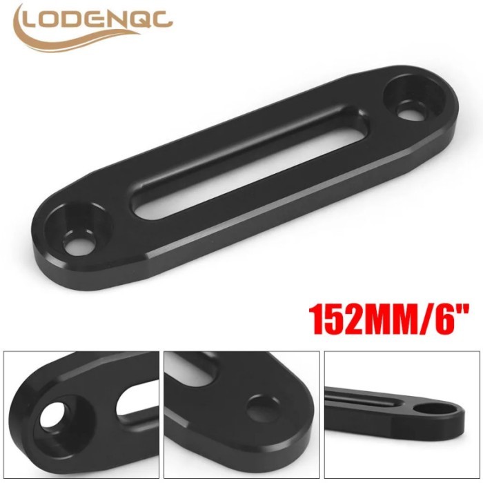 6152mm Aluminum Hawse Fairlead 4500lbs Winch Fairlead for Synthetic Rope Fairlead 4WD 4X4 Recovery