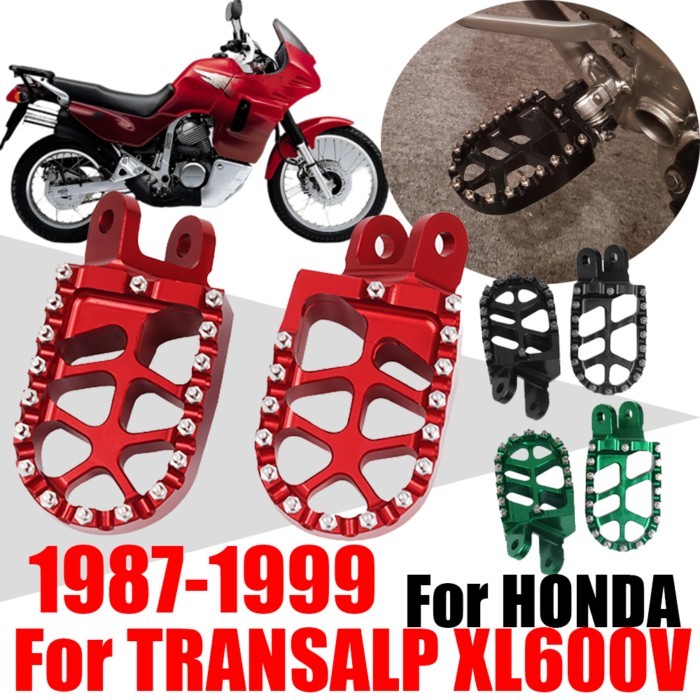 Motorcycle Footrest Footpegs Foot Pegs Rest Pedal Parts For HONDA Transalp 600 XL600V XL600 XL 600V