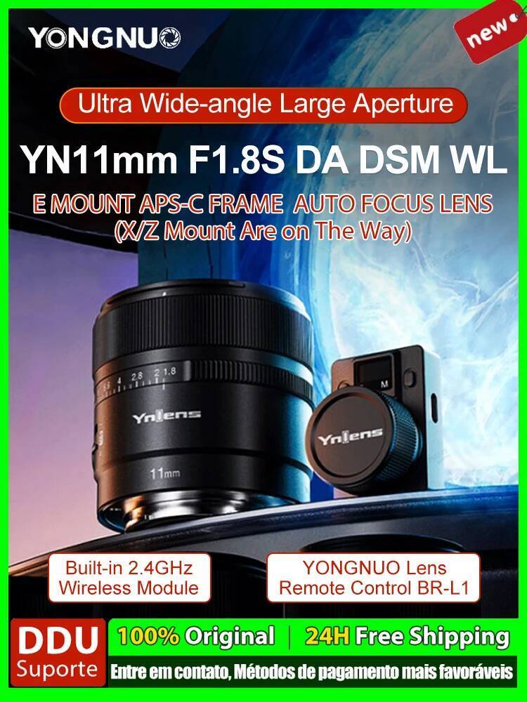 YONGNUO YN11mm F1.8S DA DSM WL เลนส์กล้องพร้อมรีโมทคอนโทรล 11 มม.สําหรับ Sony E-Mount A6300 A6400 A6