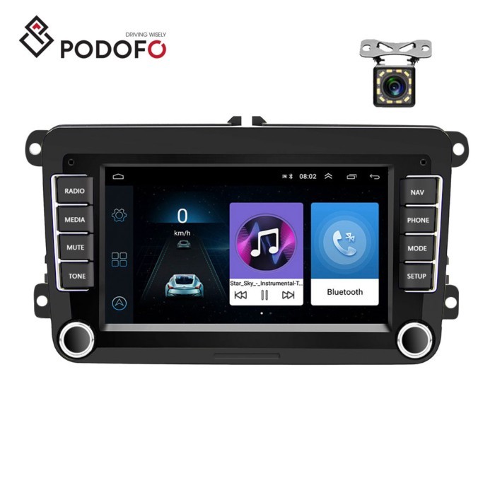 (EU Stock) Podofo 7'' 2 Din Android GPS Car Stereo Autoradio BT FM For VW/PASSAT/POLO/GOLF 5 6/TOUR