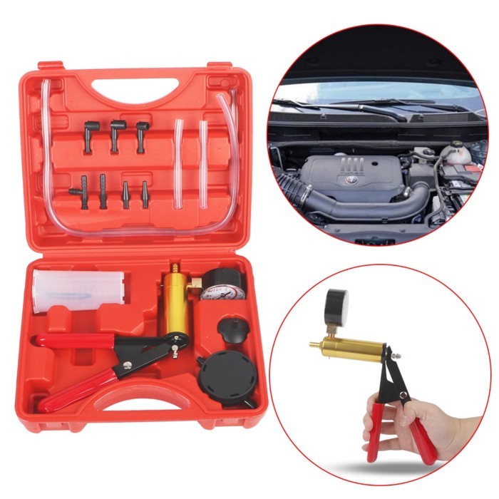 Brake Bleeder Screw Adapter Car Hand Held Vacuum Pump Automotive Brake Bleeder Kit Brake Clutch Ble