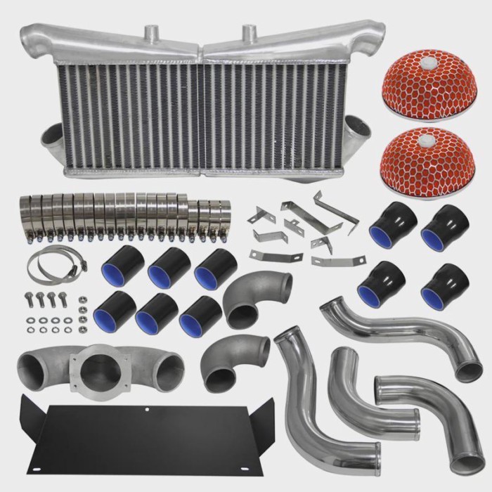 Black/Blue/Red Aluminum Intercooler Kit Fits for Nissan 300ZX Twin Turbo Fairlady Z32 VG30DETT