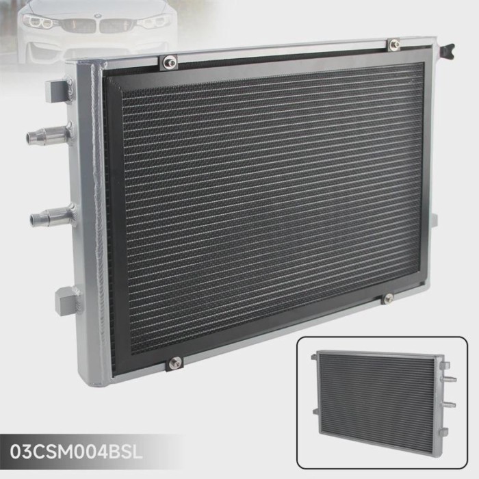 Exchanger Radiator Front Mount Heat For 15-19 BMW M2C M3 M4 F80 F82 F87 S55 3.0L + Cover Competitio