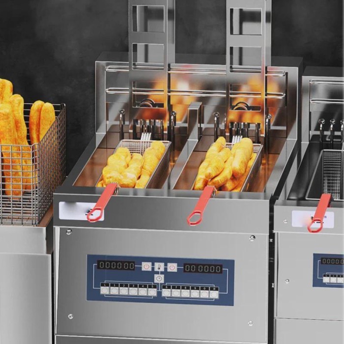 Upgrade Automatic Electric Fryer Gas Computer Version Single Cylinder Electric Fryer With Oil Filte