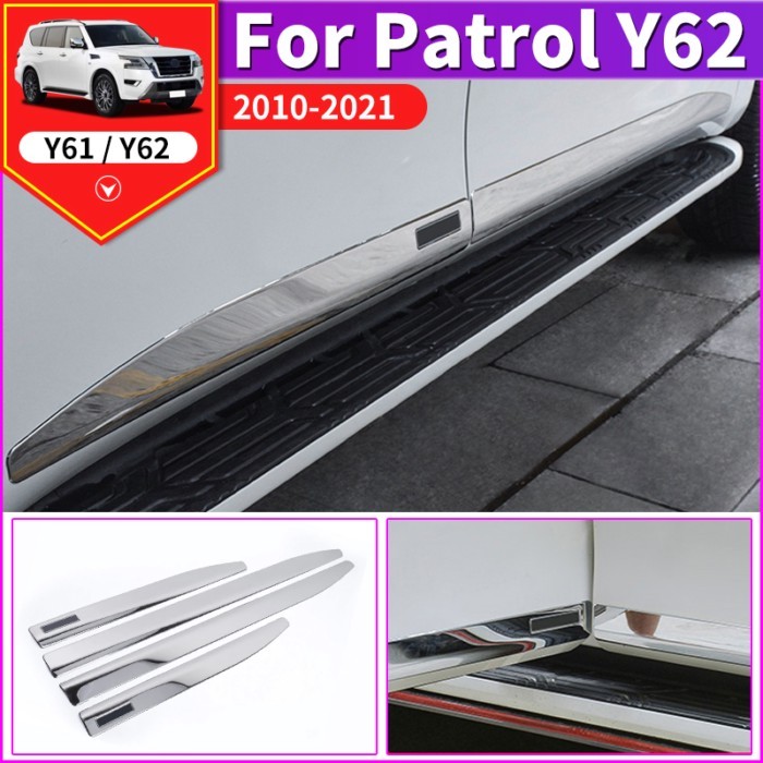 Body Trim Door Side Highlight Strip for Nissan Patrol Y62 2010-2021 2020 Bumper Strip Scratch Resis