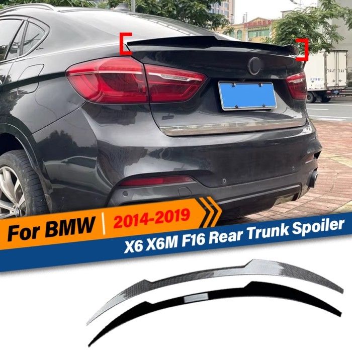 For BMW X6 F16 X6M F86 2014 2015 2016 2017 2018 2019 MP Style Rear Trunk Roof Spoiler Rear Tail Win