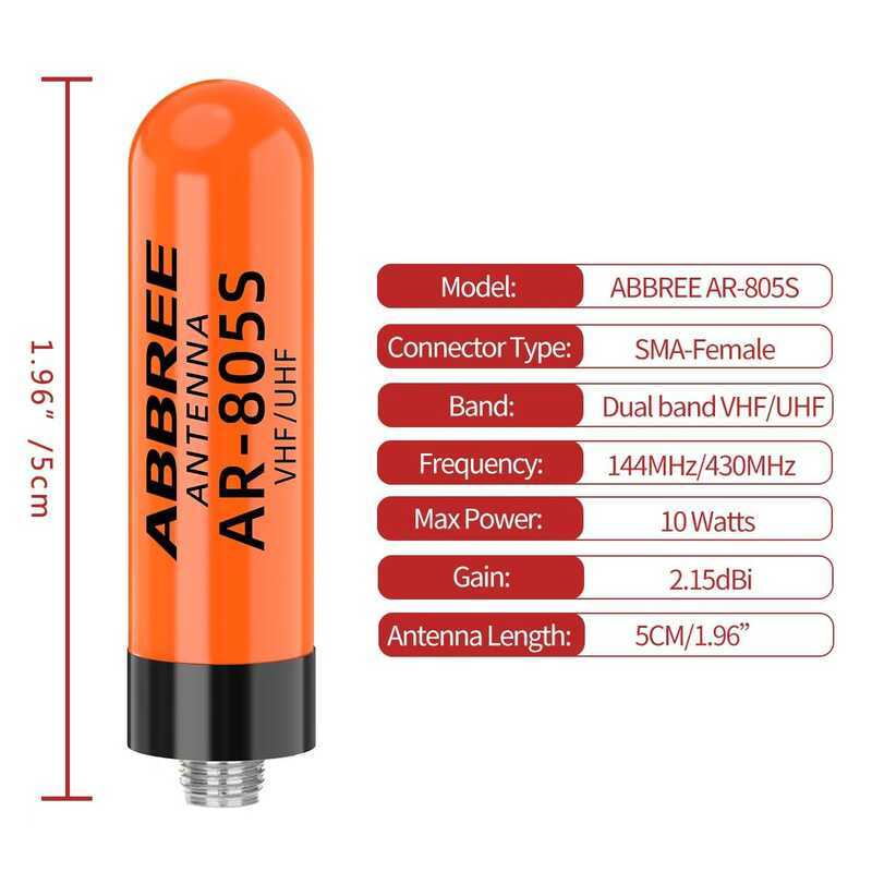 ▥ Ar-805S Mini Walkie Talkie Sma-Female เสาอากาศ Uhf/Vhf ยาวสําหรับ  Uv-5R Uv-32