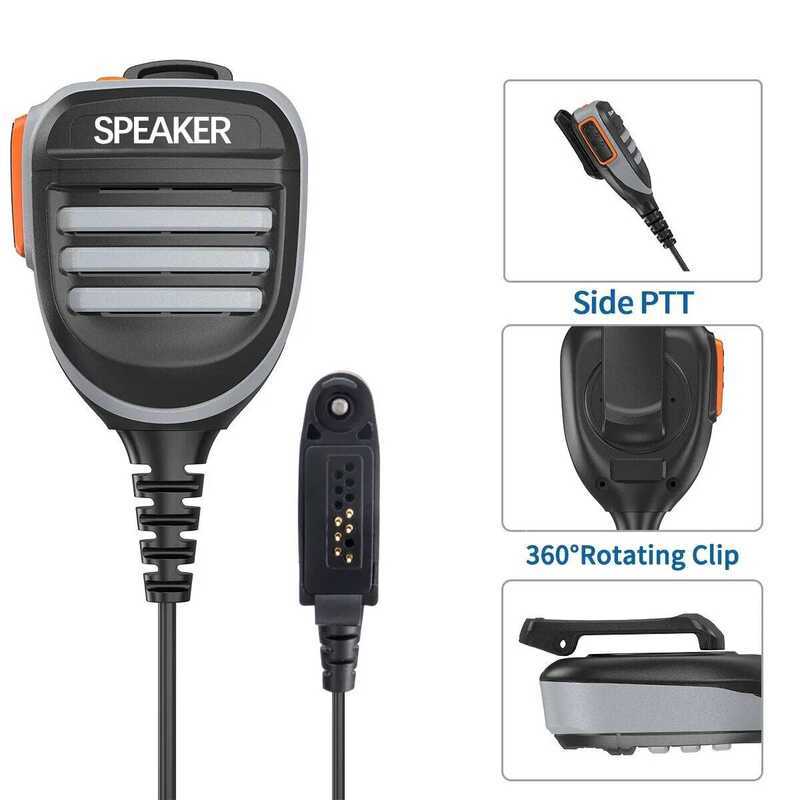 ▥ ไมโครโฟนลำโพงวอล์คกี้ทอล์คกี้ แบบ Dual PTT ใช้ได้กับ Iradio Uv-98 PLUS Uv-99 R6000 Radtel Rt-