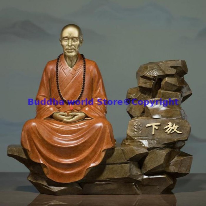 DA MO HONG YI FASHI master buddha CHAN DAO Buddhism Taoism Spiritual TOP brass Christmas Art Bless