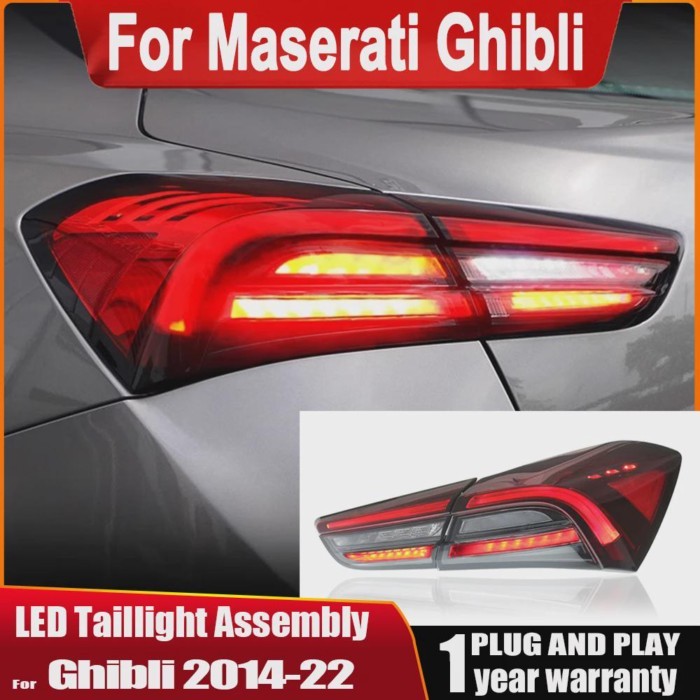 2pc Car Lights for Maserati Ghibli 2014-2022 LED Auto Taillight Assembly Upgrade The newest Style D