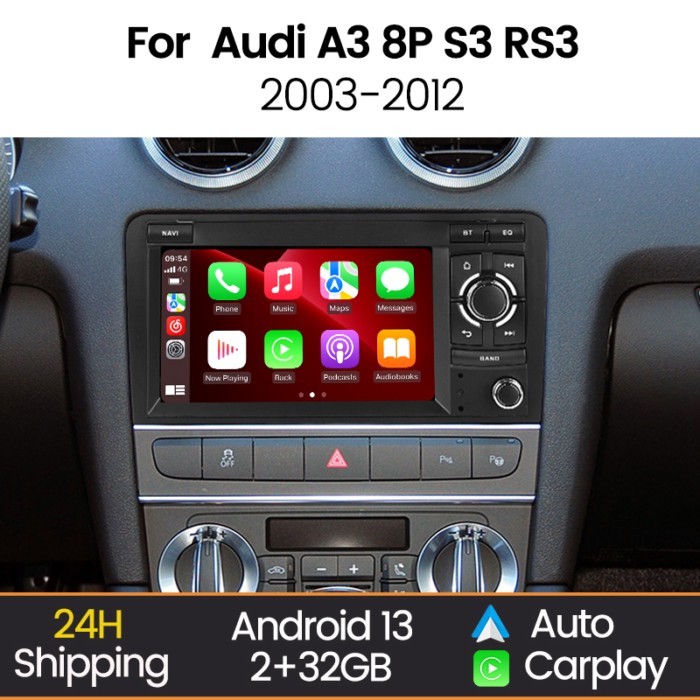 MEKEDE 7" Android Auto Car Radio for Audi A3 8P 2003-2012 S3 RS3 Wireless Carplay Car Multimedia Pl