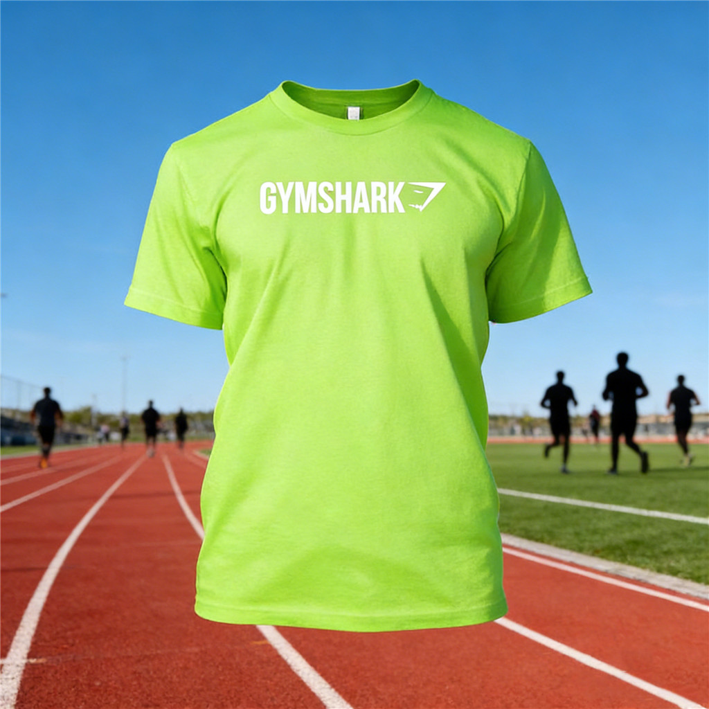 เสื้อยืดแขนสั้นพิมพ์ลาย Gymshark สำหรับผู้ชาย ขนาด XS-4XL