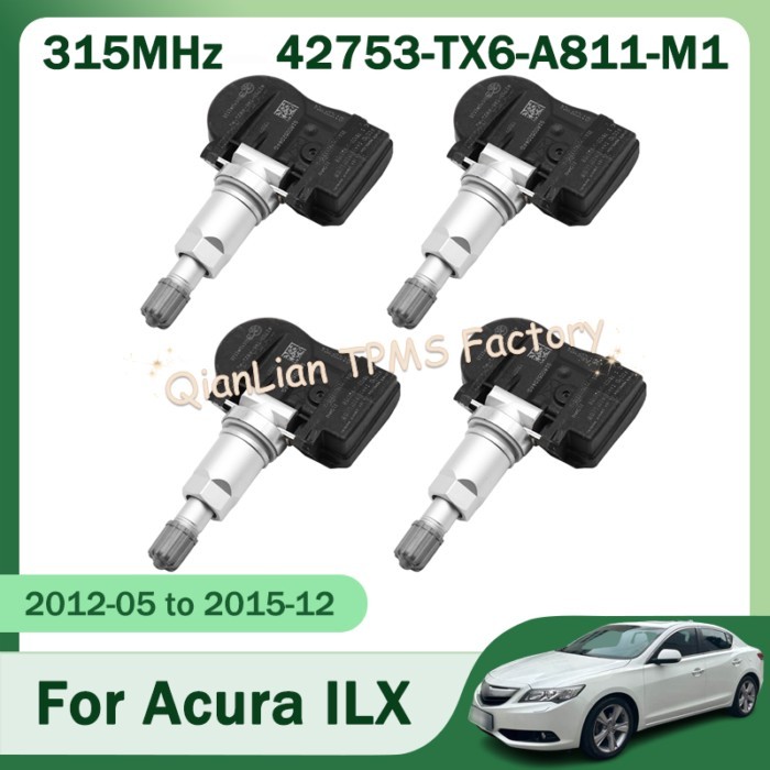 1/4pcs 315MHz 42753-TX6-A811-M1 42753TX6A811M1 TPMS Tire Pressure Monitor System Car Tire Sensor Fo