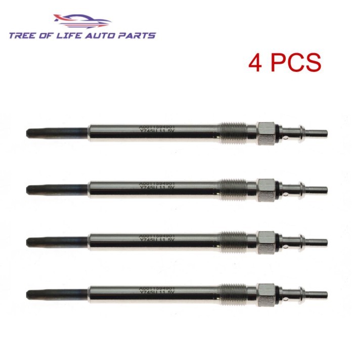 4X Glow Plugs 11.5V For Chrysler PT Cruiser 2.2 2002-2010 Jeep Grand Cherokee II 2.7 2001-2005 8890
