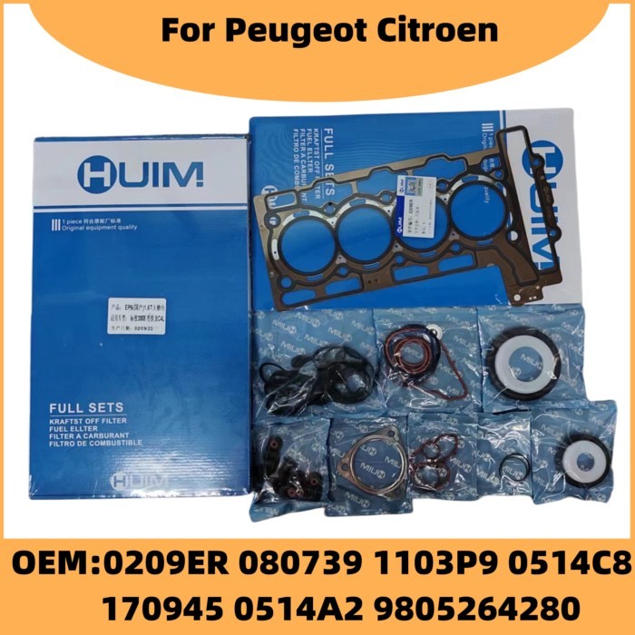 9805264280 0514A2 1.6T Engine Rebuilding Kits For Peugeot 2008 3008 308 4008 408 5008 508 Citroen C