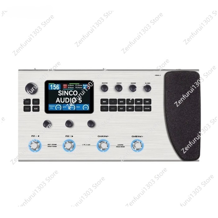 M-VAVE MK-300 Multi-Function Guitar/Bass Effector Pedal | 300s Looper+128 Drum Neural Modeling 120A